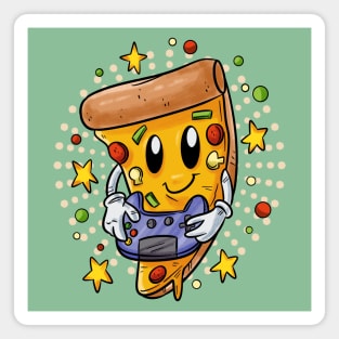 Cute Pizza Gamer Magnet